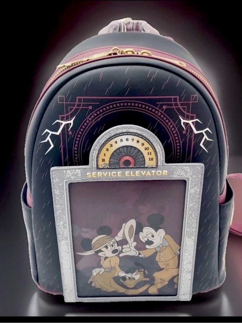 NEW w Tags TOWER OF TERROR Disney Parks 2026 Loungefly Lenticular Backpack